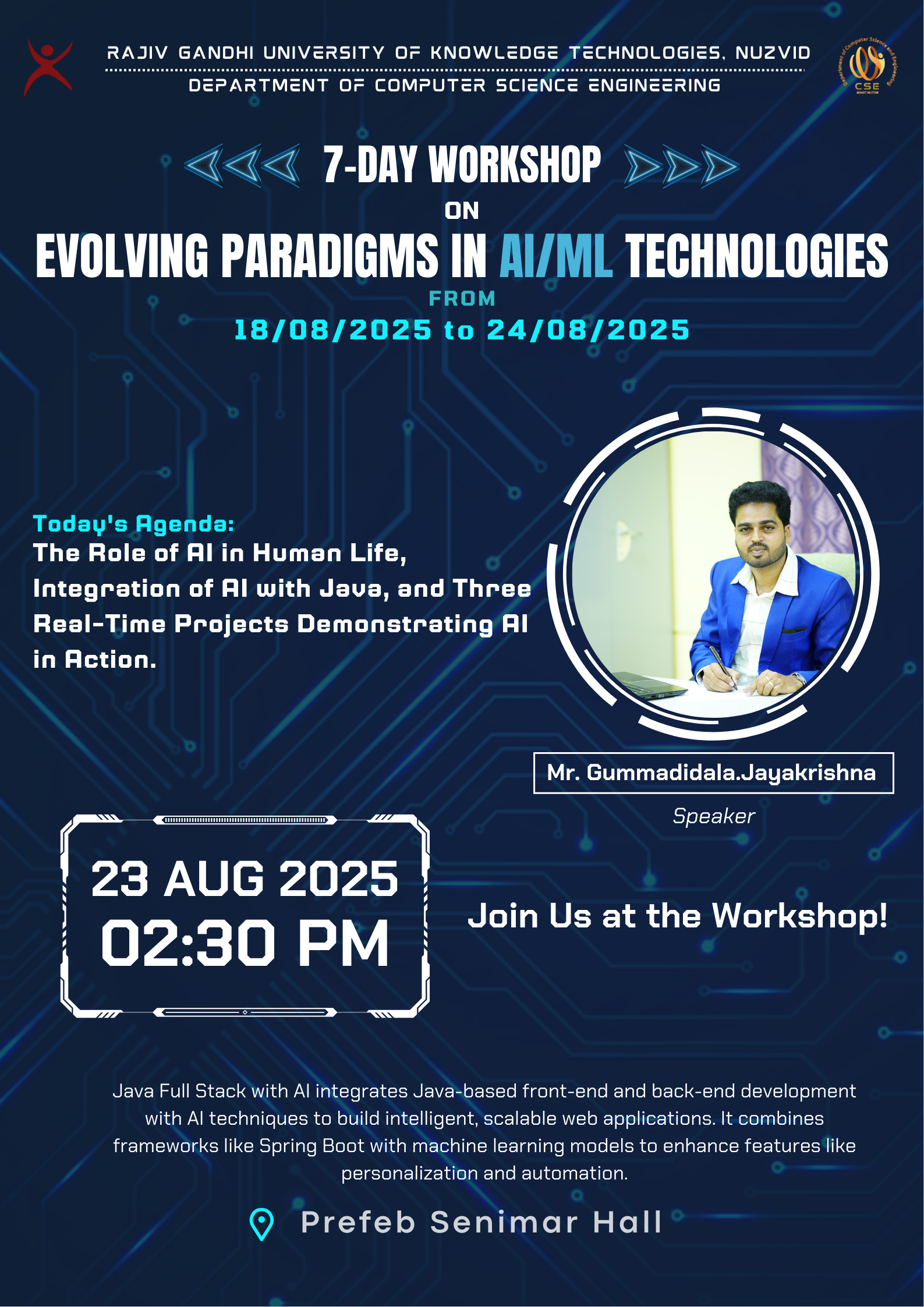 Workshop details and information